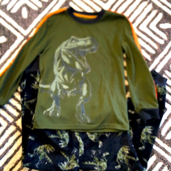 T-Rex pajama set, fleece bottoms